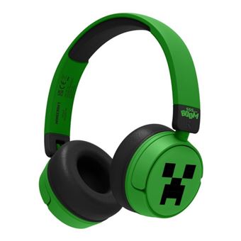 Auriculares infantiles Bluetooth OTL LED Minecraft Creeper Verde 