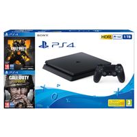 Consola PS4 Slim 1TB + Call Of Duty: Black OPS 4 + Call of Duty: WWII