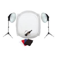 Fotima kit mini estudio 60x60 con 2 focos 35W