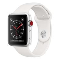 Apple Watch S3 38mm LTE Caja de aluminio en plata y correa deportiva Blanco