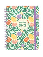 Agenda Curso Finocam Cosmo Cart Sep 2026 - Ago 2027 4º - 155x212 Mm Semana Vista Horizontal Garden Catalán