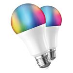 Pack 2 Bombillas inteligentes Muvit iO A60 E27 800lm 9W RGB+CCT