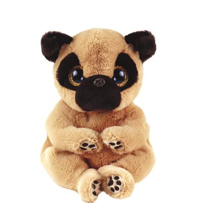 Peluche beanie bellies izzy tan dog 15cm