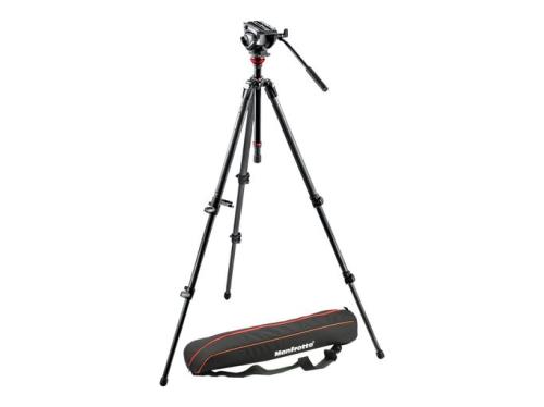 Manfrotto - Kit Video Con Trípode Fibra De Carbono Mdeve 755cx3 + Rótula Mvh500ah