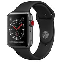 Apple Watch S3 38mm LTE Caja de aluminio en gris espacial y correa deportiva Negro