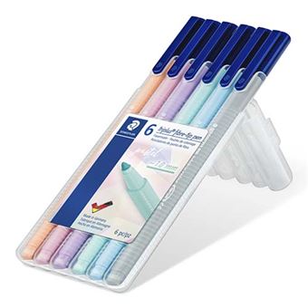Set de 6 rotuladores STAEDTLER punta fina color pastel - Fieltro - Los  mejores precios