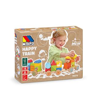 Tren de juguete Moltó de madera Juego de estimulación temprana