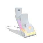 Cargador dual PDP Afterglow Wave Blanco para PS5