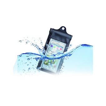 Funda resistente al agua Temium Etui Negro para smartphone hasta 6''