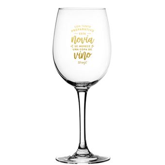 Mr Wonderful Copa de Vino - Con tanto preparativo esta novia merece una copa de vino