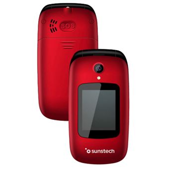 Teléfono móvil con tapa Sunstech Celt22 Rojo