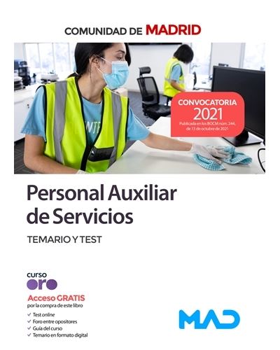 Personal Auxiliar de Servicios de la Comunidad de Madrid. Temario y test