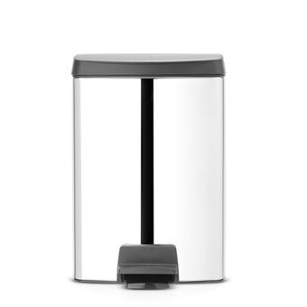 Cubo de basura con pedal Brabantia 10 L Acero brillante