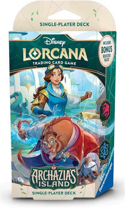 Disney lorcana single starter deck - ruby & sapphire set 7 english
