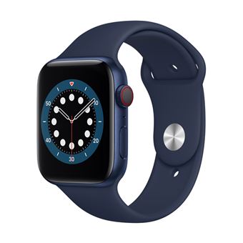 Apple Watch S6 44 mm LTE Caja de aluminio en Azul y correa deportiva Azul marino