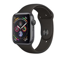 Apple Watch S4 40mm GPS Caja de aluminio en gris espacial y correa deportiva Negra