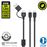 Cable de carga rápida Muvit USB-C+A a doble USB-C 3A/60W 1.2m Negro