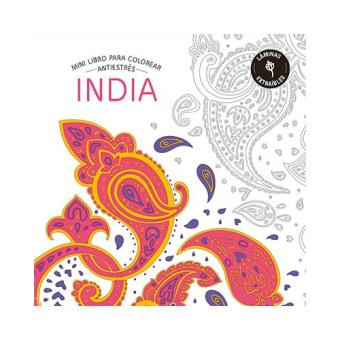 India. Minilibro antiestrés para colorear
