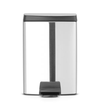 Cubo de basura con pedal Brabantia 10 L Acero pulido