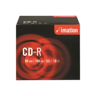 Imation Pack de 10 CD-R 700MB Slim Case