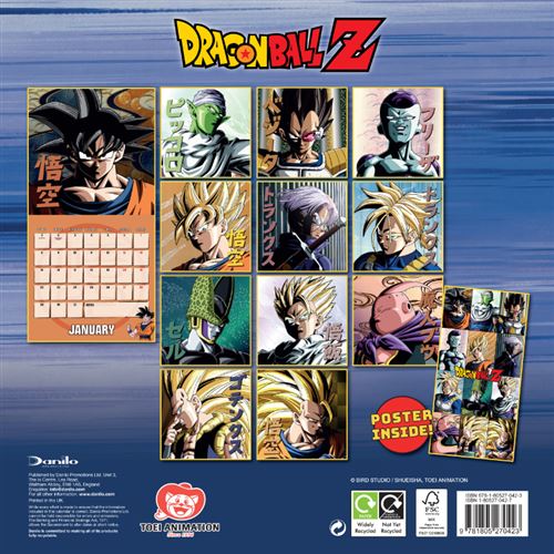 Calendário A3 2024 Dragon Ball - Amarelo · Grupo Erik Editores