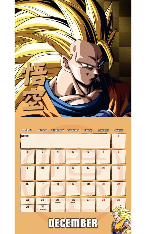 Calendário A3 2024 Dragon Ball - Amarelo · Grupo Erik Editores