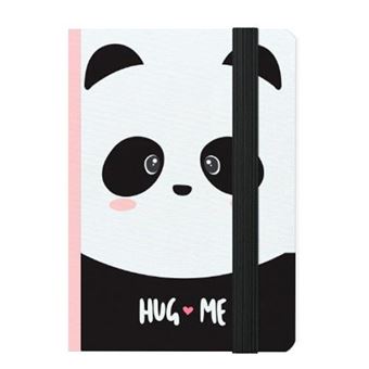 Cuaderno pequeño Legami rayas tapa dura Panda rosa