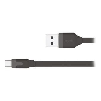Cable MCA micro USB reversible 1 m negro