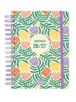 Agenda Curso Finocam Cosmo Cart Sep 2026 - Ago 2027 4º - 155x212 Mm 1 Día Página Garden Catalán