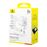 Cargador de pared compacto Baseus Palm Fast Charger USB-C/USB-A 30W EU Blanco