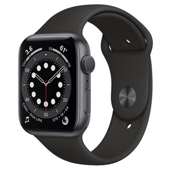 Apple Watch S6 40mm GPS Caja de aluminio en Gris espacial y correa deportiva Negro