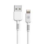 Cable de carga rápida Muvit USB-C a Lightning MFI 2.4A/12W 0.2m Blanco