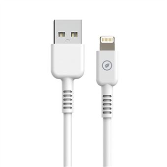 Cable de carga rápida Muvit USB-C a Lightning MFI 2.4A/12W 0.2m Blanco