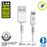 Cable de carga rápida Muvit USB-C a Lightning MFI 2.4A/12W 0.2m Blanco