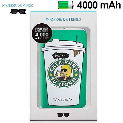 Powerbank Moderna De pueblo café 4.000 mah 1 usb microusb verde color capacidad 2 a 3 cargas 4.000mah bank 4000 8436557686954 mppwb001 4000mah