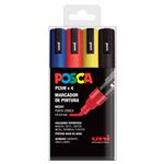 Estuche 4 Rotuladores Uni-ball Posca Pc-5m 1,8-2,5 Mm Colores Básicos