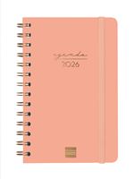 Agenda Finocam Espiral Trendy Alma Ene-dic 2026 E5 - 117x181 Mm Semana Vista Horizontal Coral Español