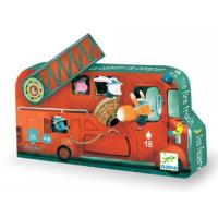 Puzzle silueta camión de bomberos (16 piezas)