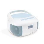 Radio Reproductor de CD Bluetooth Metronic MP3 con puerto USB Azul celeste y Blanco