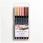6 Rotuladores Lyra Aqua Brush Duo Tonos De Piel