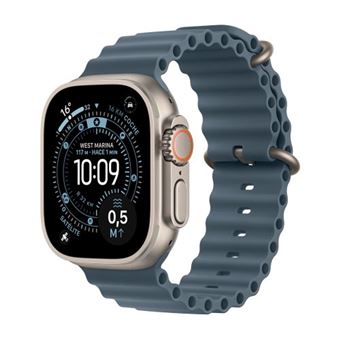 Apple Watch Ultra 3 GPS + Cellular 49mm Caja Titanio Natural y Correa Ocean Azul náutico - Talla única