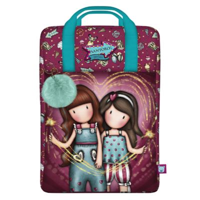 Bolso Mochila Fairground fireworks 25x36x10cm unisex niños multicolor santoro granate safta