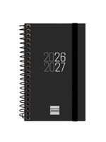 Agenda Curso Finocam Espir Sep 2026 - Ago 2027 E3 - 79x127 Mm Semana Vista Horizontal Negro Catalán