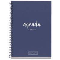 Agenda Miquelrius 2019/20 Semana Vista + Mes Vista Lettering Azul marino