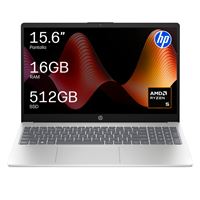 Ordenador portátil HP Laptop 15-fc1010nsx, AMD Ryzen 5-7520U, 16GB RAM, 512GB SSD, AMD Radeon 610M, Windows 11 Home, 15.6" Full HD Plata