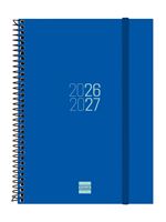 Agenda Curso Finocam Espir Sep 2026 - Ago 2027 E10 - 155x212 Mm Semana Vista Horizontal Azul Catalán