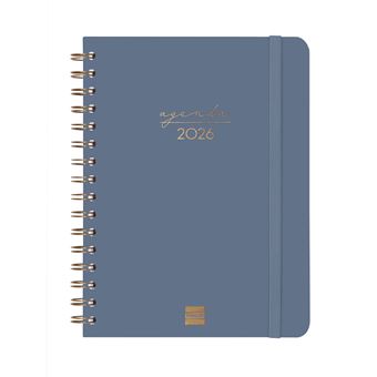 Agenda Finocam Espiral Trendy Alma Ene-Dic 2026 E10 - 155x212 mm Semana Vista Horizontal Azul Español - 1