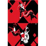 Harley Quinn Black+White+Redder