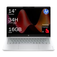 Ordenador portátil HP OmniBook 3 Laptop Next Gen AI 14-hz0011nsx, Copilot+ PC, Snapdragon X1-26-100, 16GB RAM, 512GB SSD, Qualcomm Adreno GPU, Windows 11 Home, 14" 2K, Plata