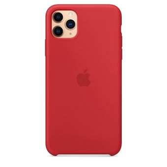 Funda silicona iphone 11 PRO max textura suave Rojo